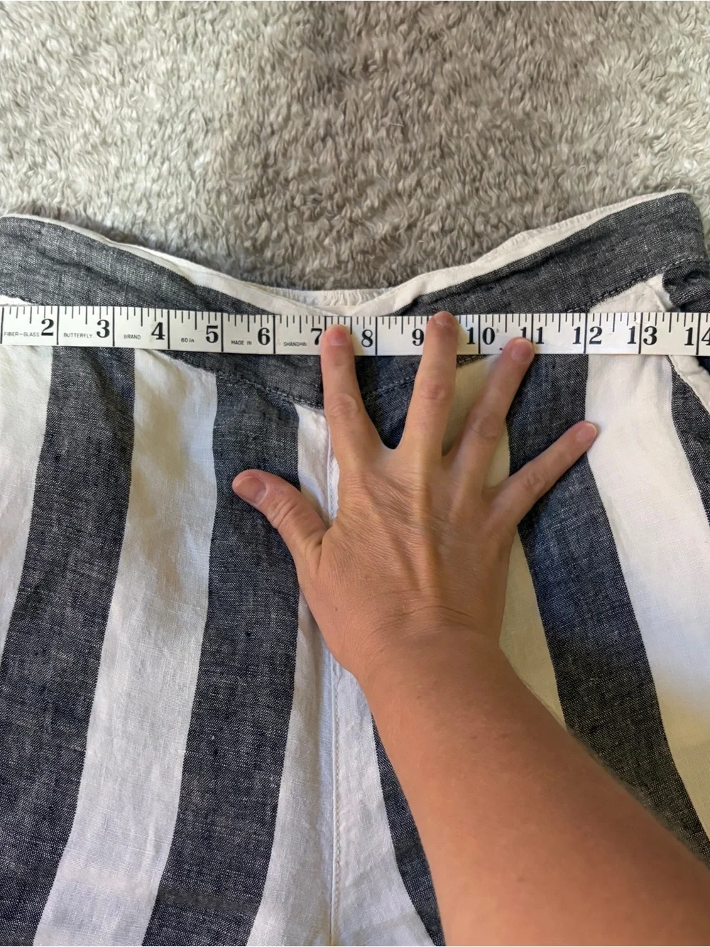 Christian Siriano Black and White Striped Linen Pants - Picture 7 of 9